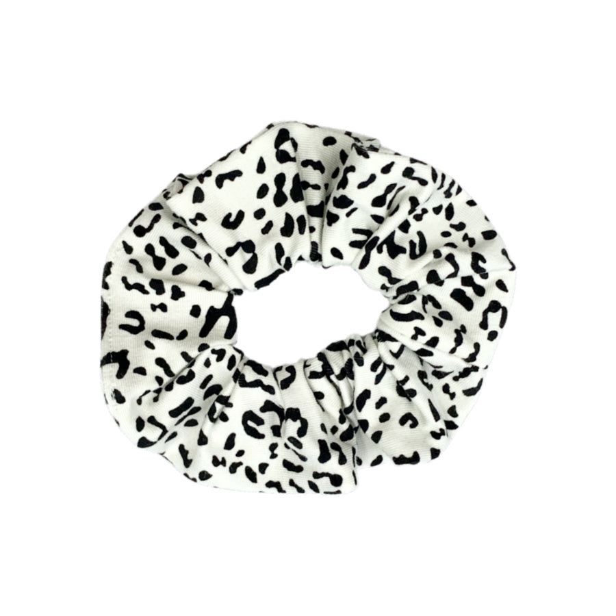 LEOPARD PRINT SCRUNCHIE - WHITE