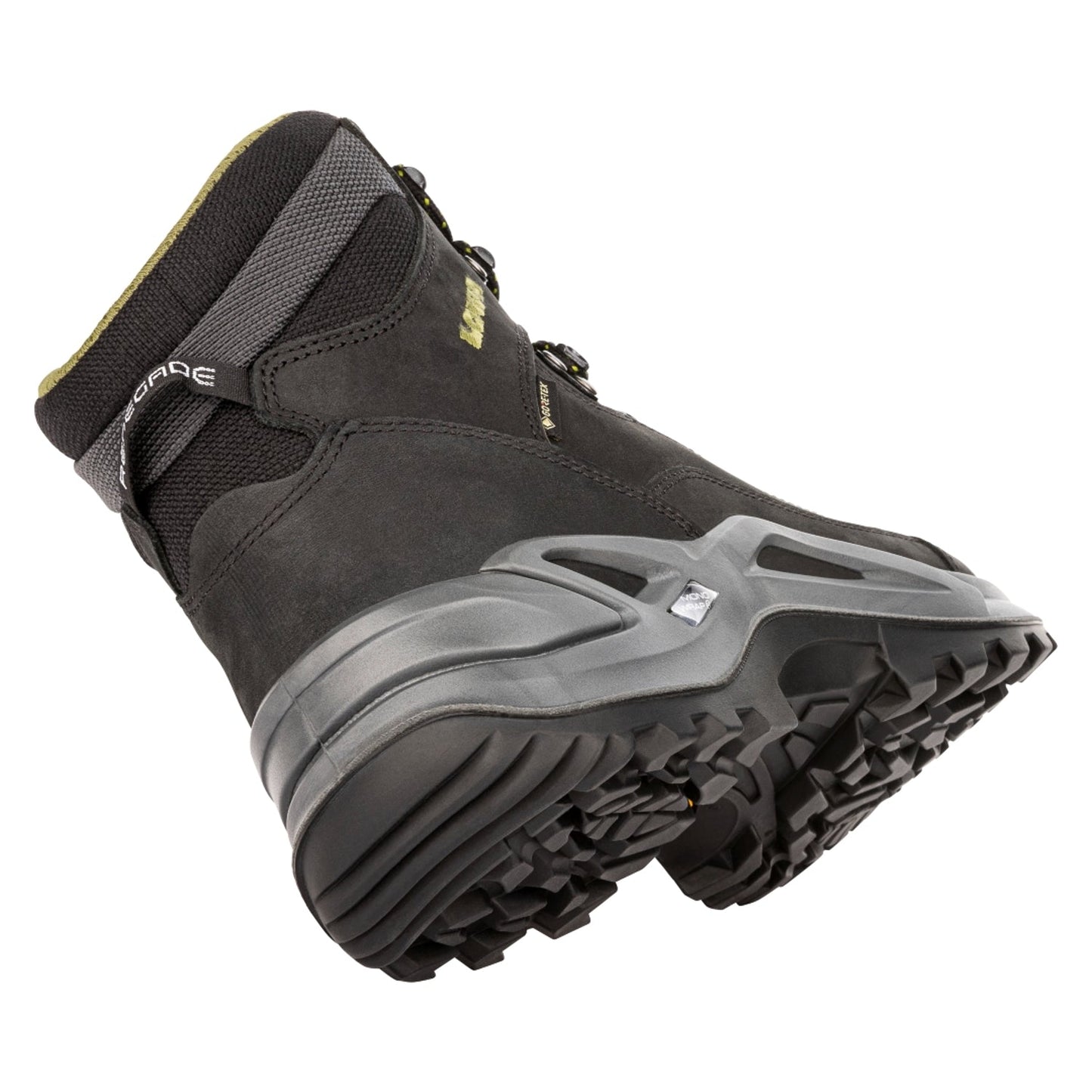 LOWA Renegade GTX Mid Men's Walking Boot Black/Olive Back Rotated