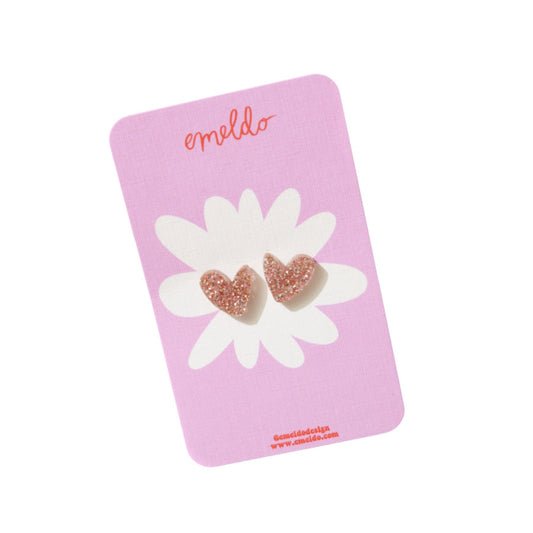 PINK HEART STUDS