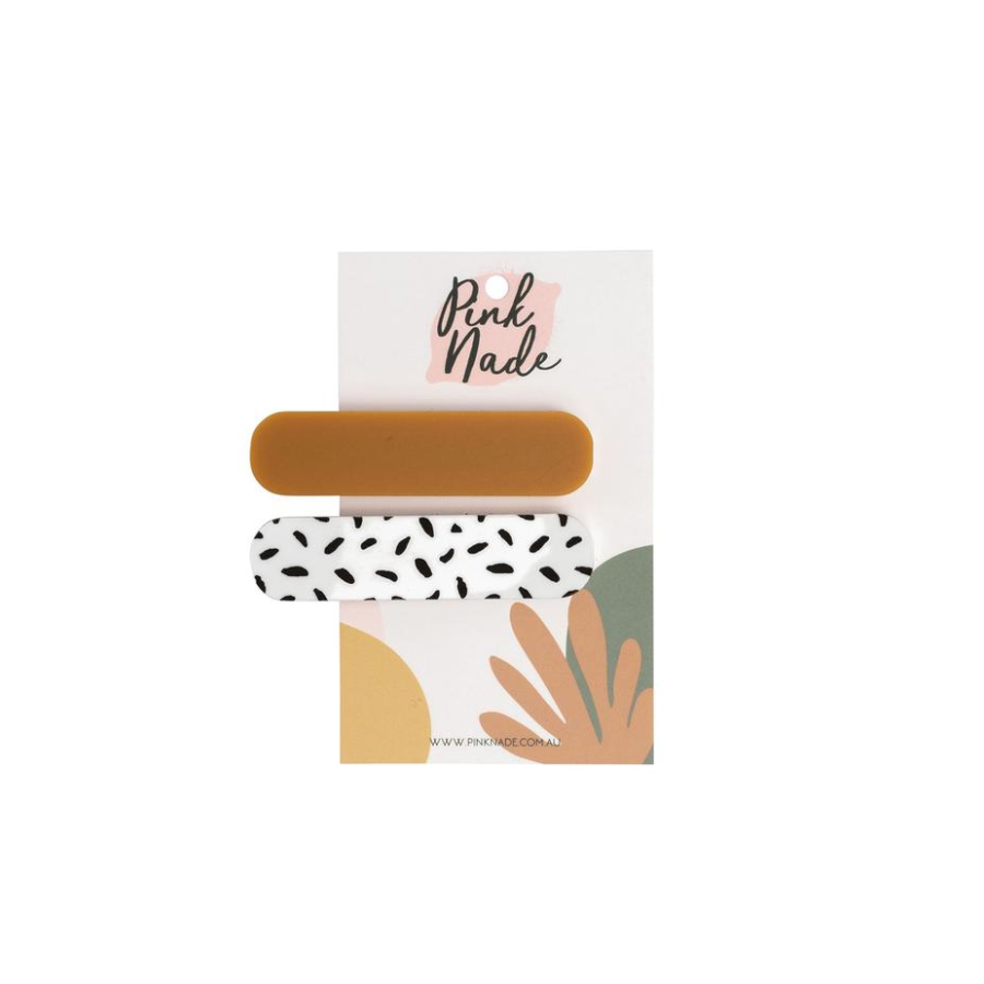 Mustard Spot Hair Clips