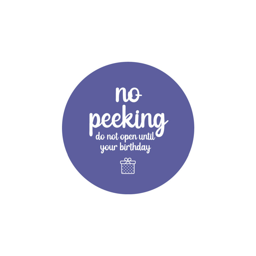 NO PEEKING STICKER (BIRTHDAY)