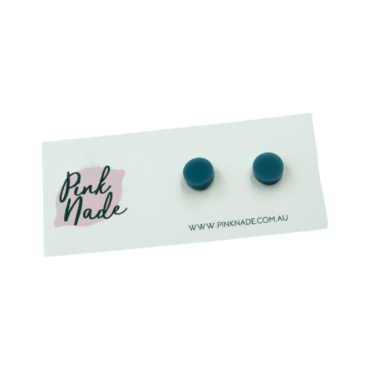 'PIPPA' STUDS - MATTE STORM BLUE