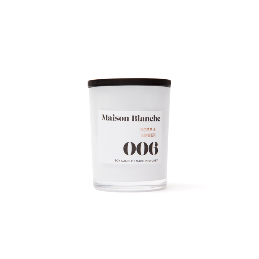 Rose and Amber aroma candle