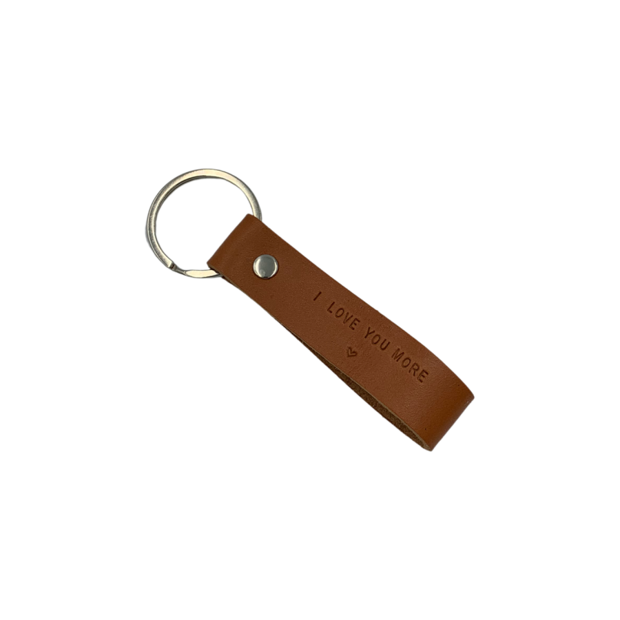 Tan Leather Keyring