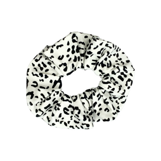 LEOPARD PRINT SCRUNCHIE - WHITE